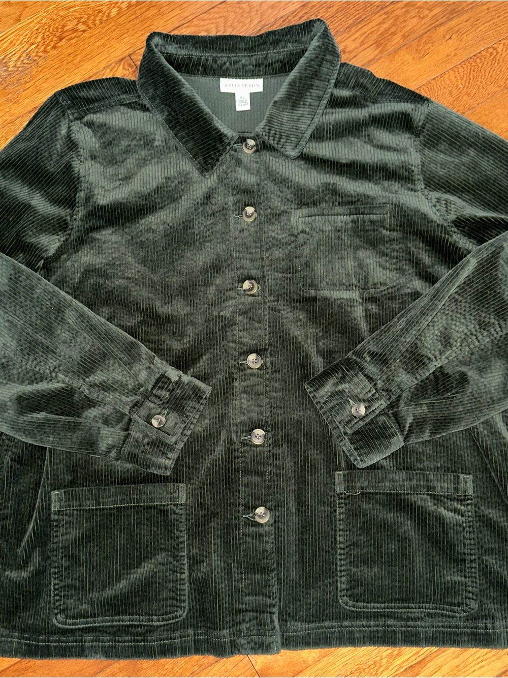 Appleseed's Forest Green Corduroy Shacket
